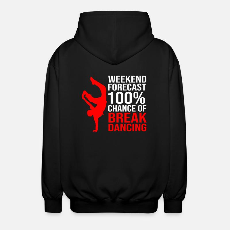 Breakdancing - Unisex Hooded Jacket - black