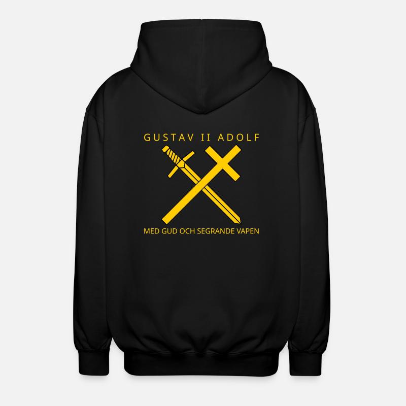Gustav II Adolf - Unisex Hooded Jacket - black