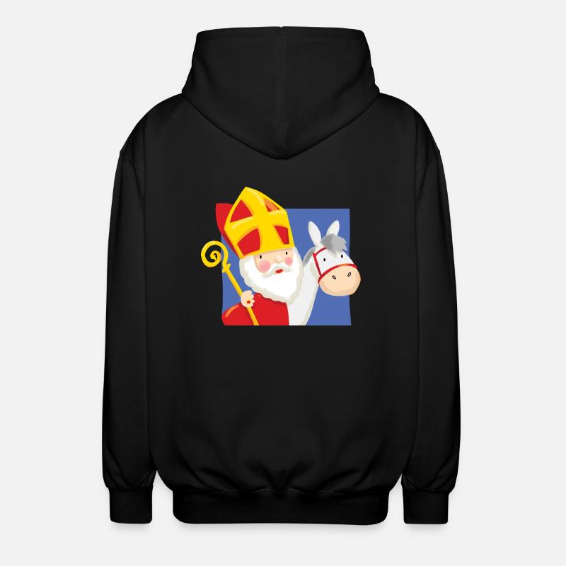 Père Noël sur Champignon - Veste à capuche unisexe - noir