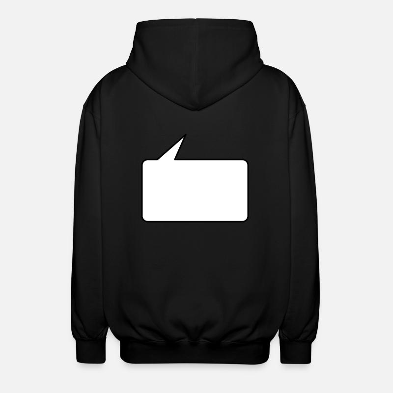 Sprechblase eckig klein 2c - Veste à capuche unisexe - noir