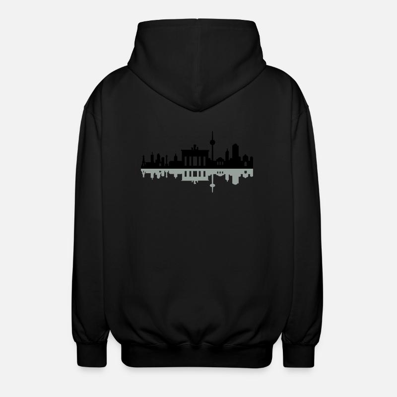 Skyline Berlin Schatten - Unisex Kapuzenjacke - Schwarz