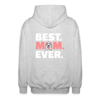 Cocker Spaniel - Unisex Hooded Jacket - light heather grey - Back - AI Model Male 185 light (185cm)