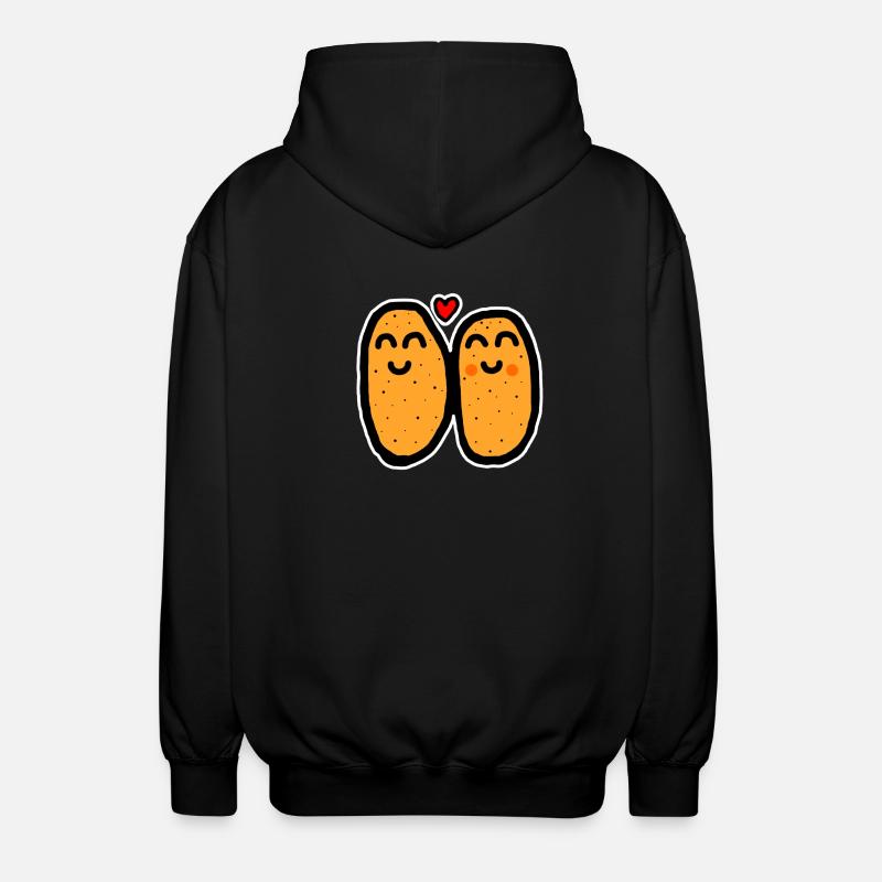 Deux pommes de terre - Veste à capuche unisexe - noir