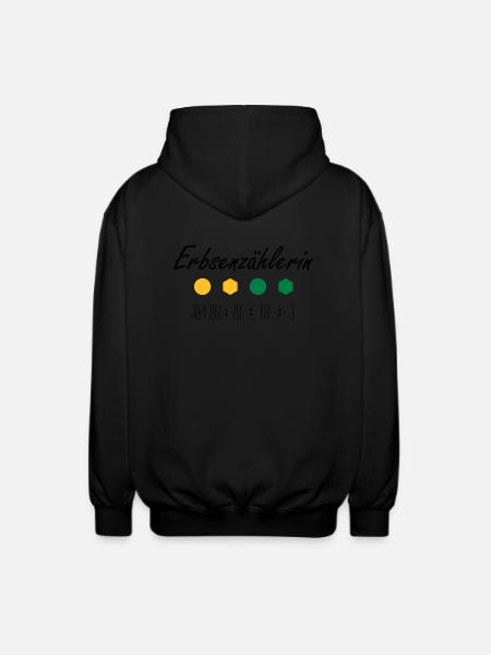 Erbsenzählerin - Unisex Kapuzenjacke - Schwarz