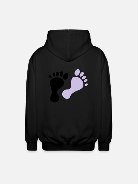 füße - Unisex Kapuzenjacke - Schwarz