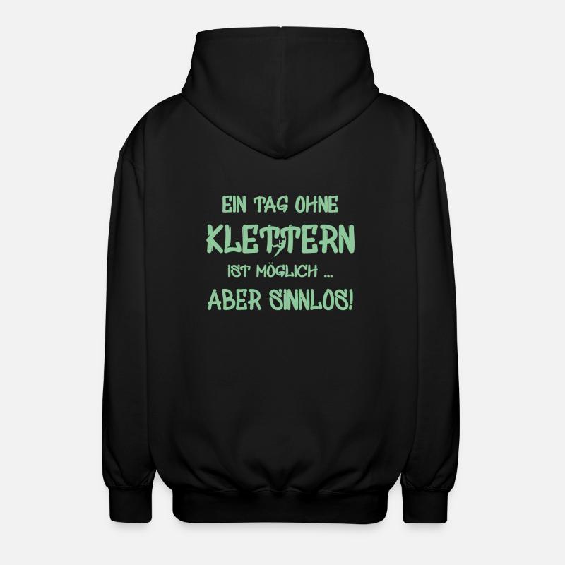 Kletterer Boulderer klettern bouldern - Unisex Kapuzenjacke - Schwarz