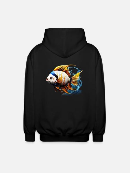 Angelfish - Unisex Hooded Jacket - black