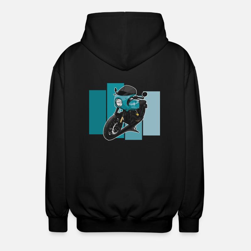 Bobber // Custom // Motorrad - Unisex Kapuzenjacke - Schwarz