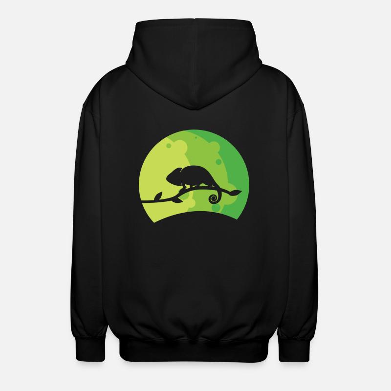 Chamäleon - Unisex Kapuzenjacke - Schwarz