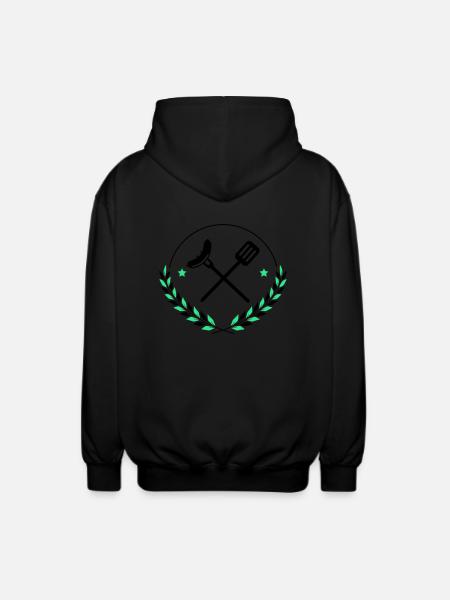 Grilling cutlery Grilling - Unisex Hooded Jacket - black
