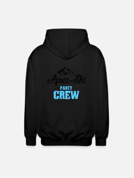 apres skiparty crew - Unisex Kapuzenjacke - Schwarz