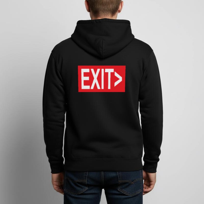 Exit / Exit / Emergency Exit Unisex Hooded Jacket