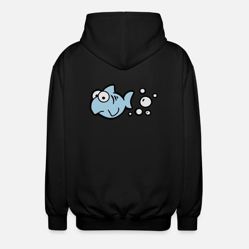 Fischfurz - Unisex Kapuzenjacke - Schwarz