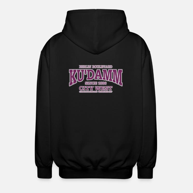 Berlin Ku'damm violett - Unisex Kapuzenjacke - Schwarz