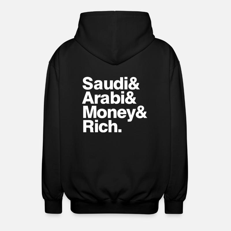 Arabie saoudite argent riche - Veste à capuche unisexe - noir