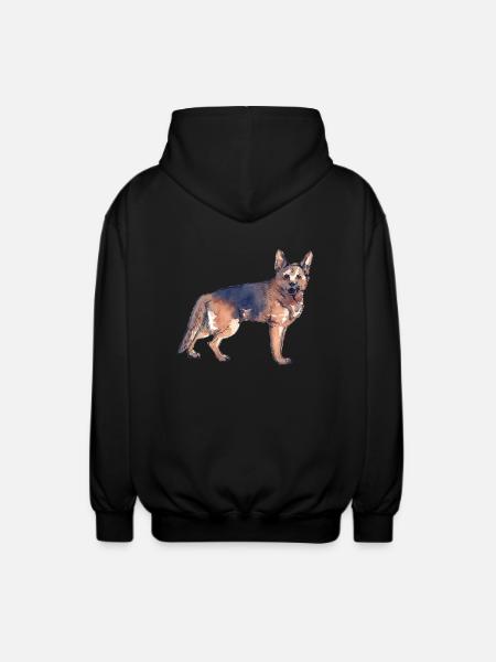 Deutscher Schäferhund - Unisex Kapuzenjacke - Schwarz