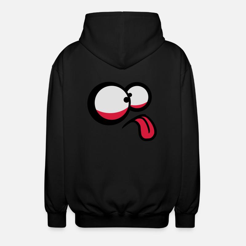 Crazy Comic Face - Veste à capuche unisexe - noir