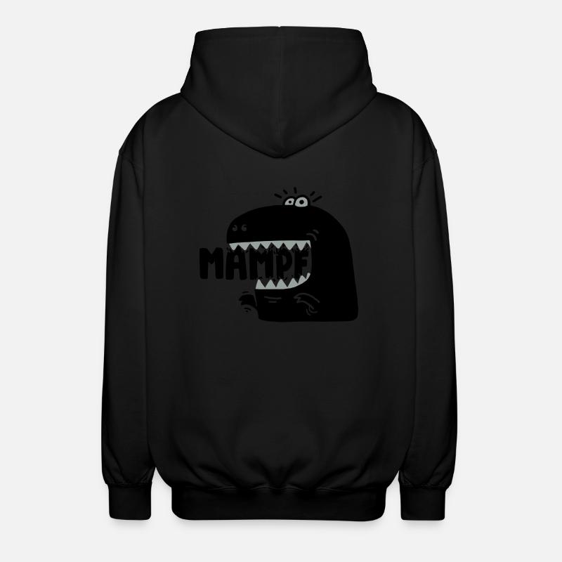 Super hungriger Mampf-T-Rex! - Unisex Kapuzenjacke - Schwarz