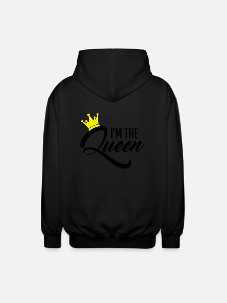 I'm the Queen - Unisex Kapuzenjacke - Schwarz