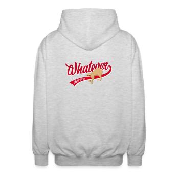 Whatever-paresseux paresseux Prokrastinieren - Veste à capuche unisexe - gris clair chiné - Dos - AI Model Male 185 light (185cm)