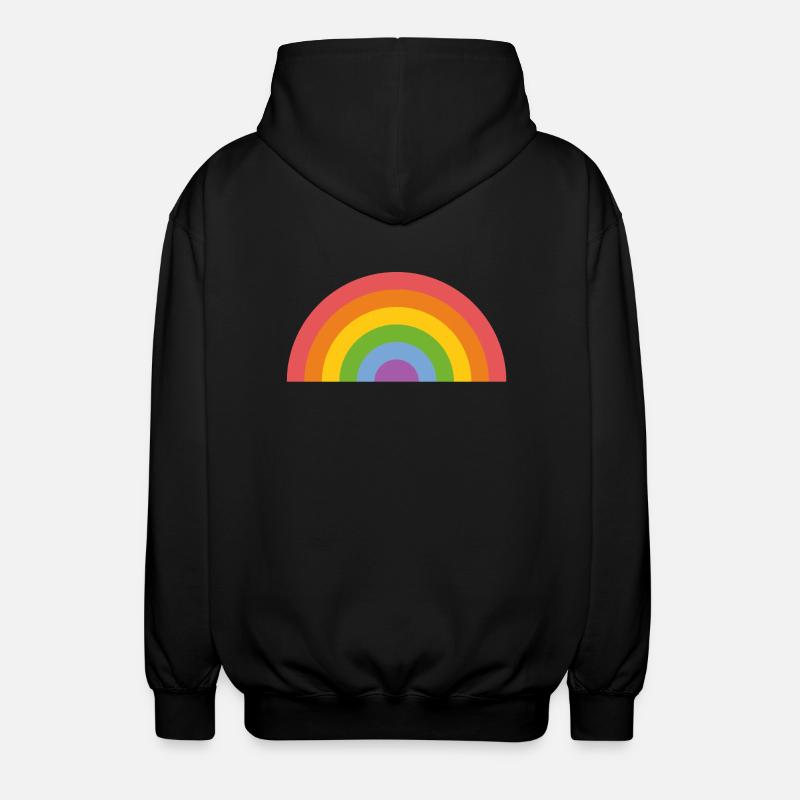 Rainbow - Unisex Hooded Jacket - black