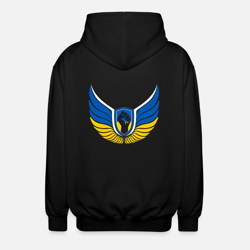 Ukraine Logo - Unisex Kapuzenjacke - Schwarz