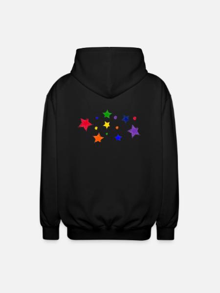 Stars and bubbles - Unisex Hooded Jacket - black