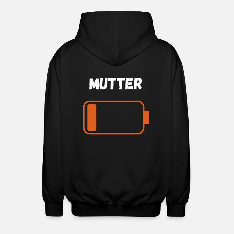 Mutter auf Reserve - Unisex Kapuzenjacke - Schwarz