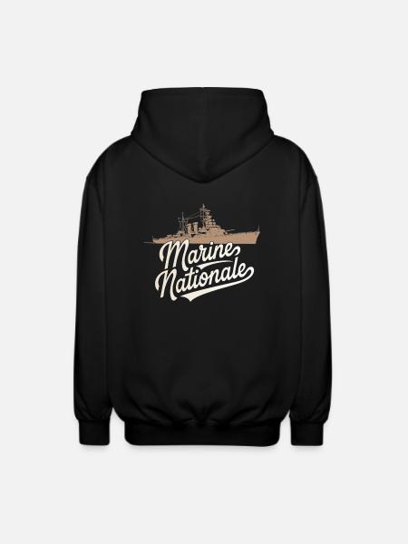 Marine Nationale - Veste à capuche unisexe - noir