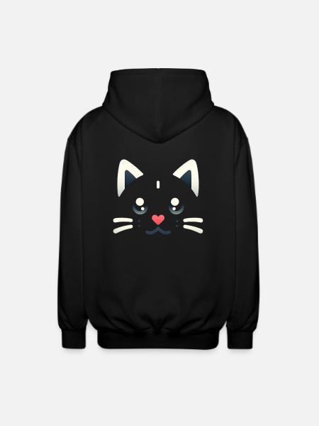 Kawaii Kittens, Pets - Unisex Hooded Jacket - black