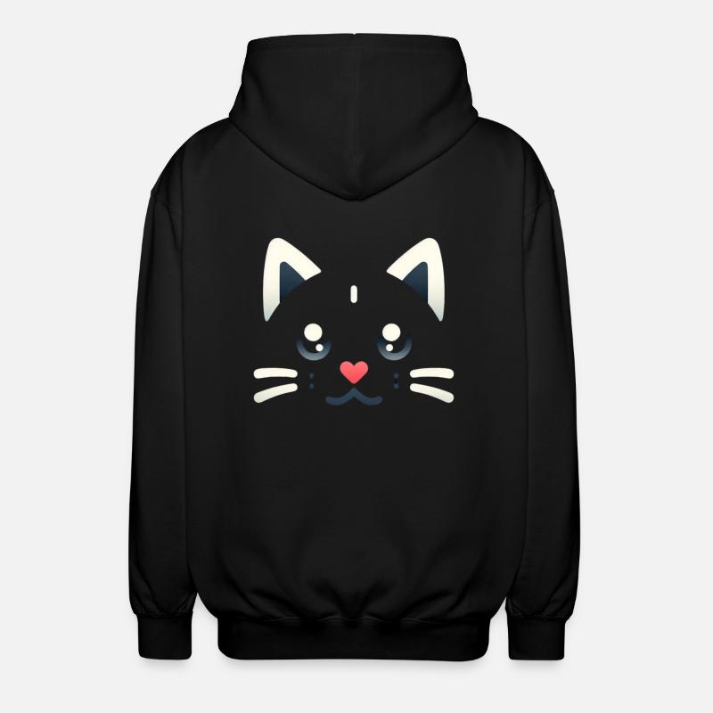 Chatons Kawaii, Animaux de compagnie - Veste à capuche unisexe - noir