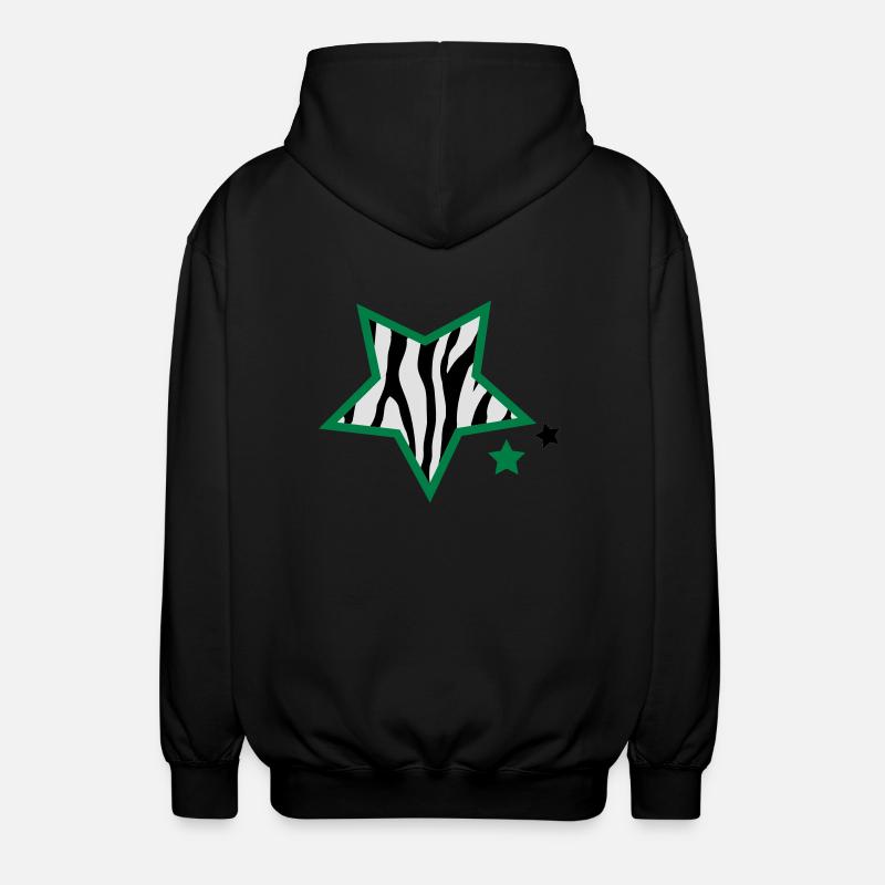 étoiles de zèbre - Veste à capuche unisexe - noir