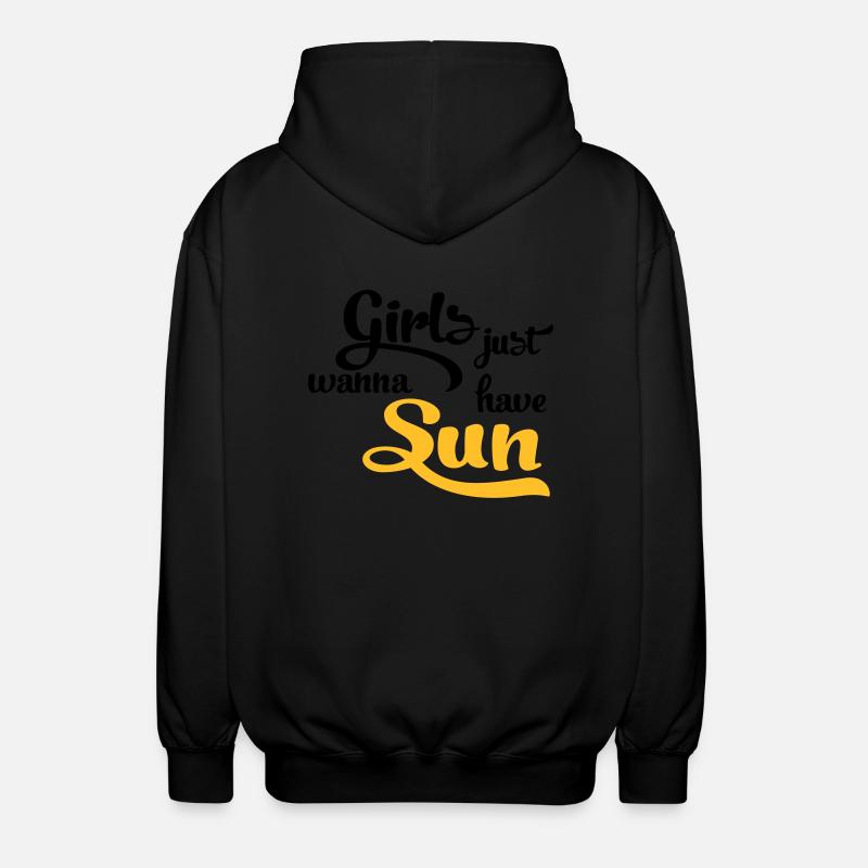Sonne - Unisex Kapuzenjacke - Schwarz