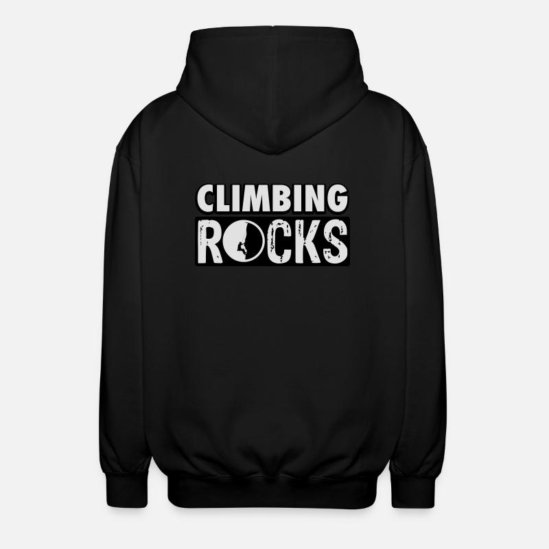 Climbing rocks - Unisex Kapuzenjacke - Schwarz