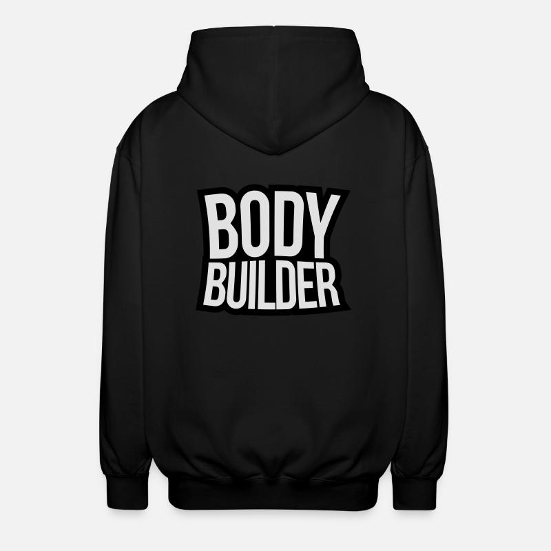 Bodybuilder text - Unisex Kapuzenjacke - Schwarz