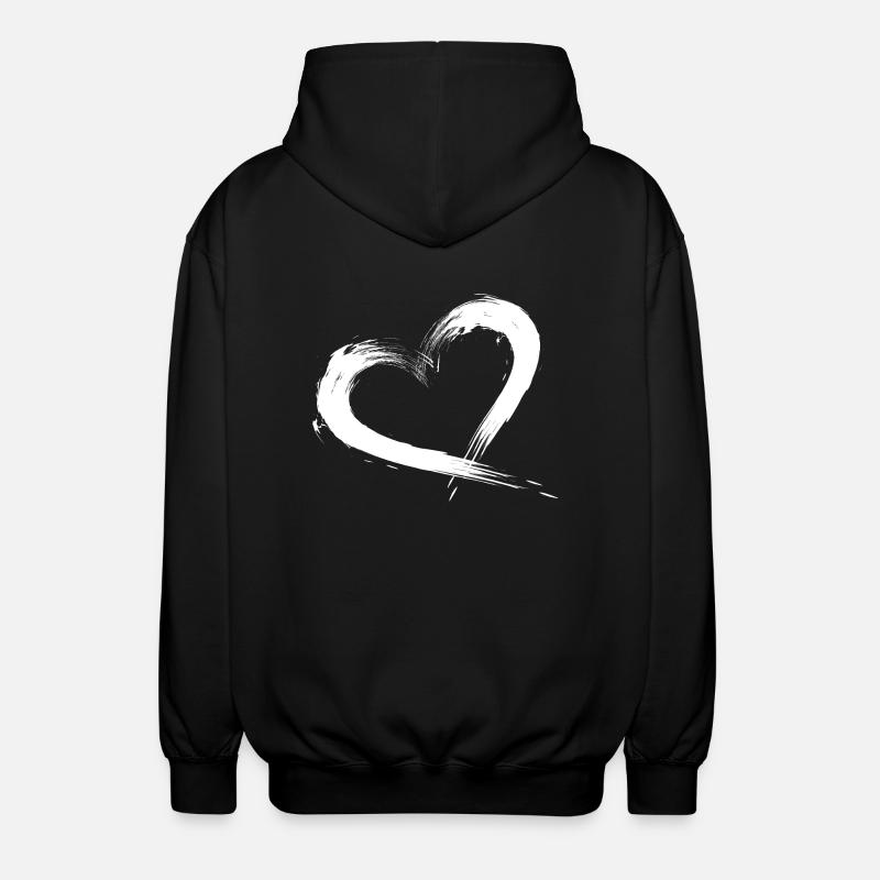 Coeur - Veste à capuche unisexe - noir
