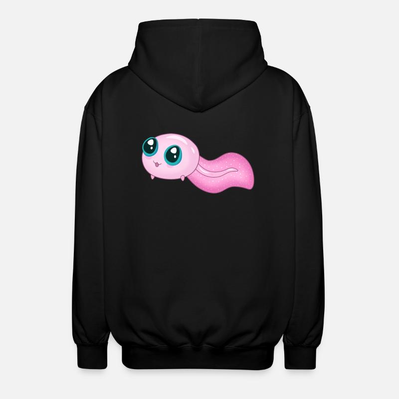 Süße rosa Kaulquappe - Unisex Kapuzenjacke - Schwarz