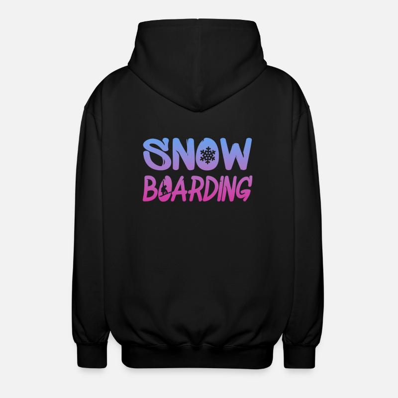 Snowboard - Unisex Kapuzenjacke - Schwarz
