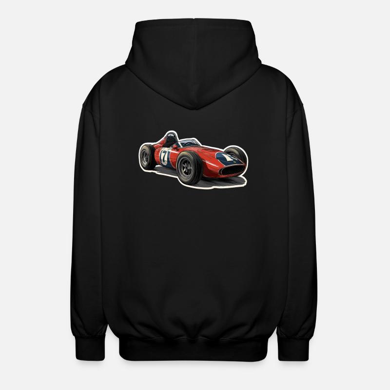 Oldtimer-Rennwagen - Unisex Kapuzenjacke - Schwarz