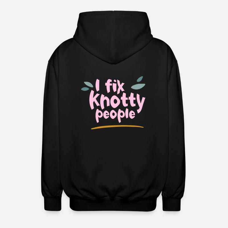 I Fix Knotty People 2 - Unisex Kapuzenjacke - Schwarz