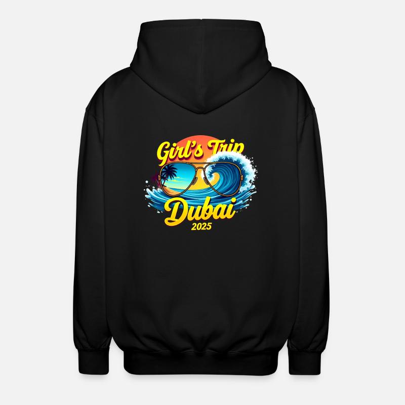 Wochenend-Birthday Dubai 2025 - Unisex Kapuzenjacke - Schwarz