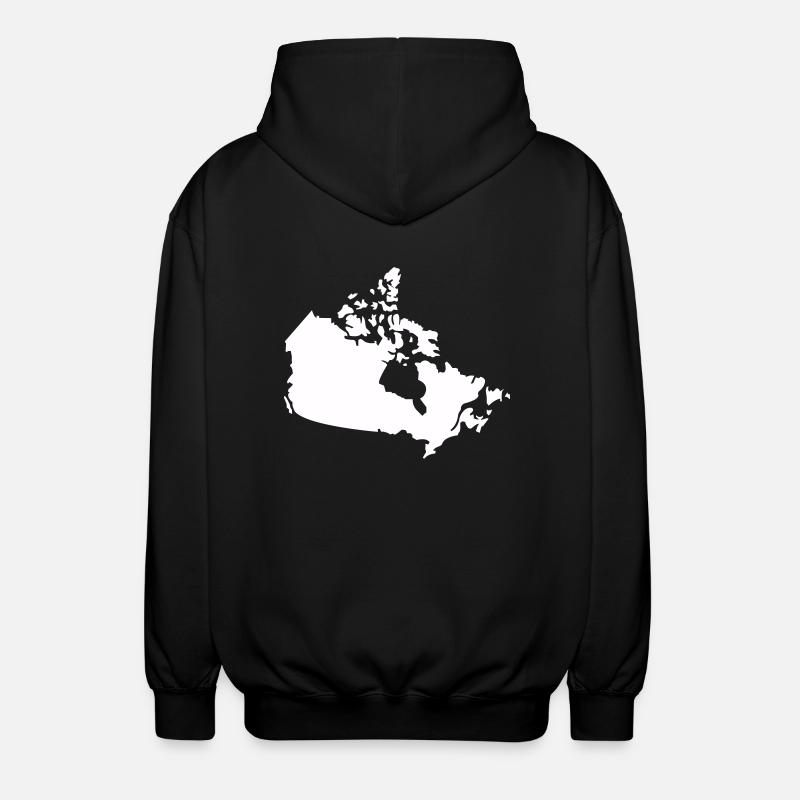 Pays du Canada - Veste à capuche unisexe - noir