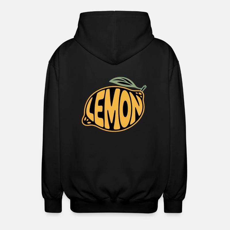 Lemon - Cool Fruit Logo - Unisex Hooded Jacket - black