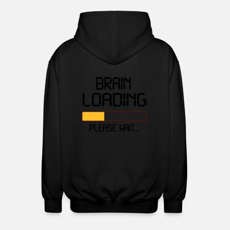 brain loading - Unisex Hooded Jacket - black