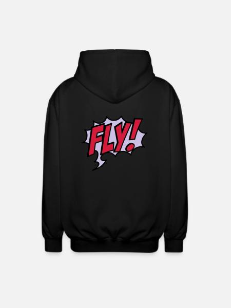 fly - Unisex Hooded Jacket - black