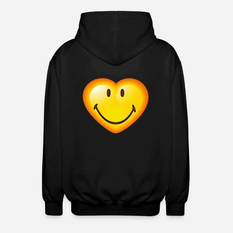 Smiley Glossy Heart - Veste à capuche unisexe - noir