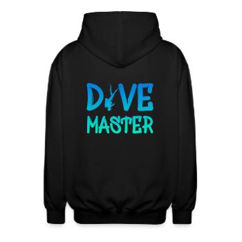 Dive Master - Unisex Kapuzenjacke - Schwarz - Hinten - AI Model Male 185 light (185cm)