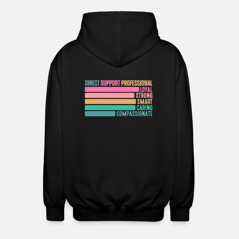 Direct Support Professional - Unisex Hooded Jacket - black