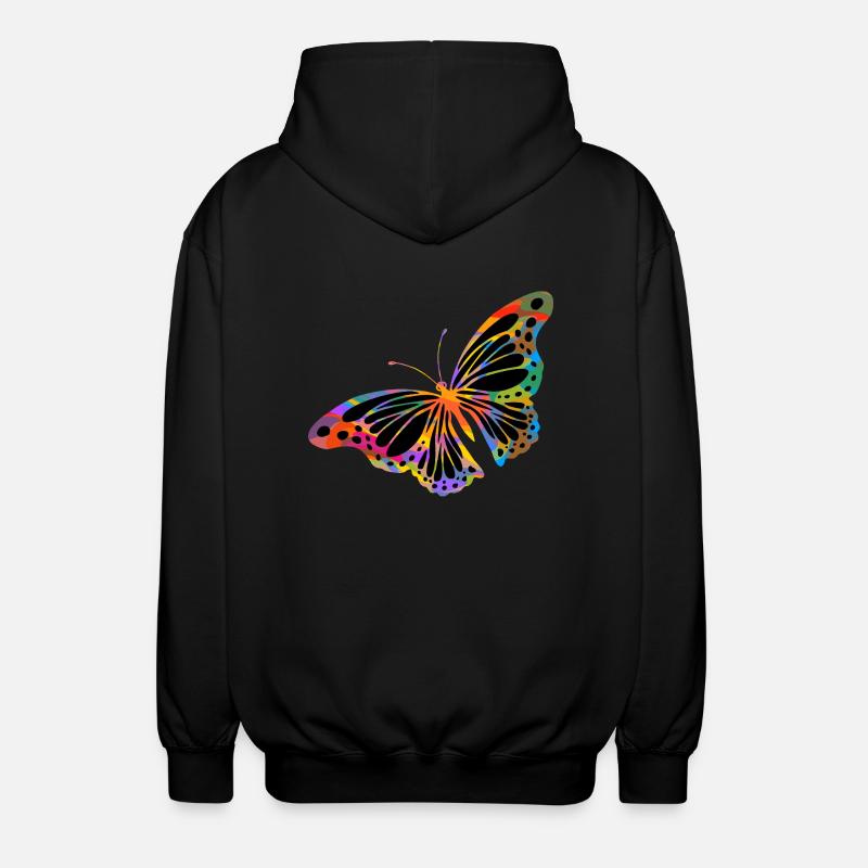 Papillon - Veste à capuche unisexe - noir