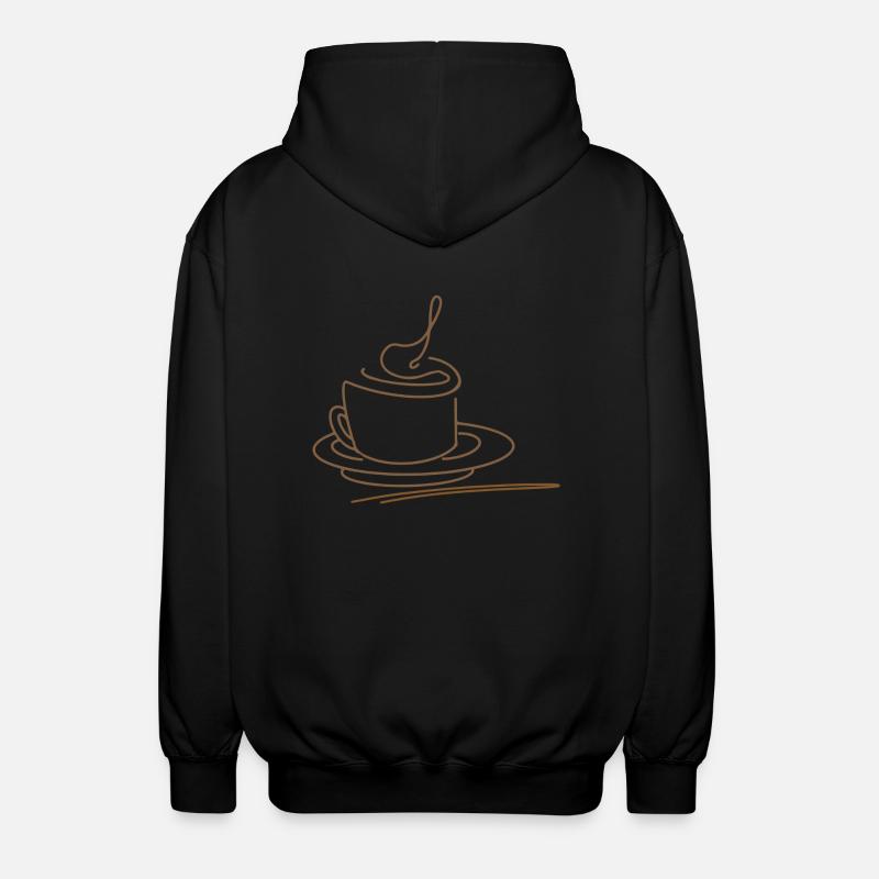 Coffee - Unisex Kapuzenjacke - Schwarz
